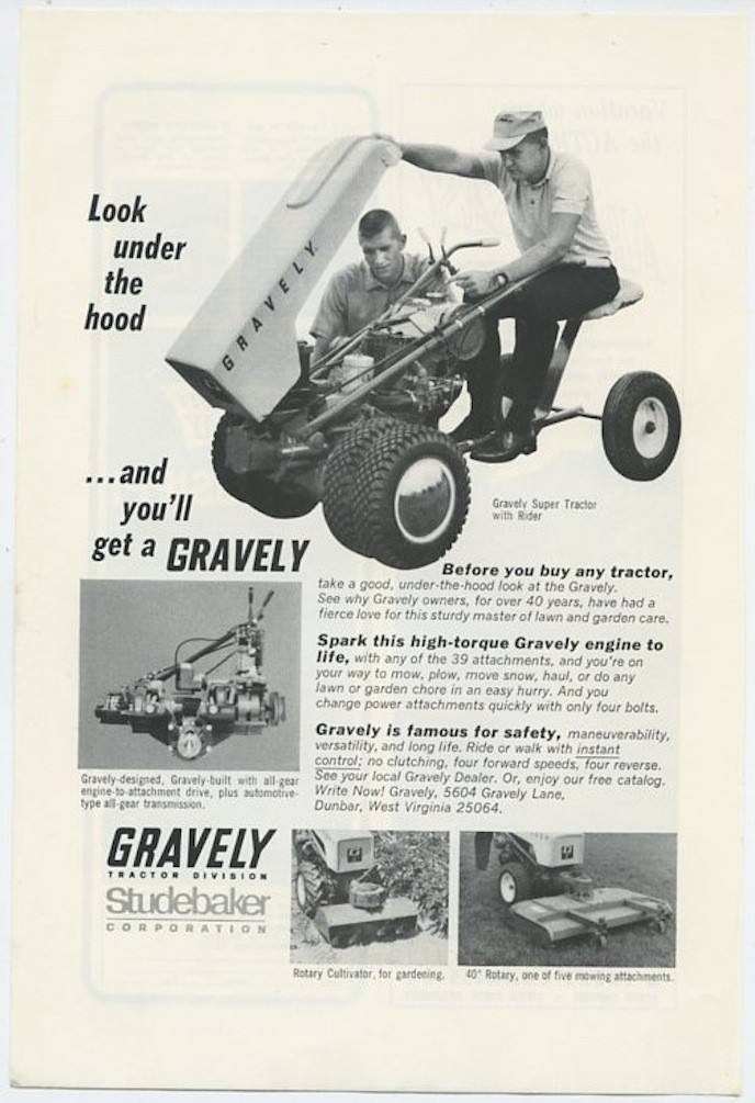 Gravely Look Under the Hood Before You Buy Any Tractor 1966 Vintage Ad
