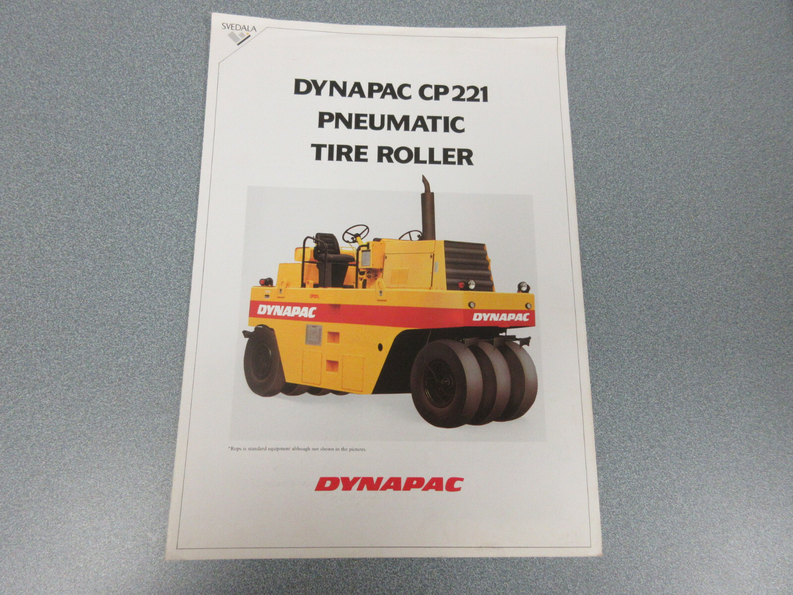 Dynapac CP221 Roller Compactor Brochure 4 Page