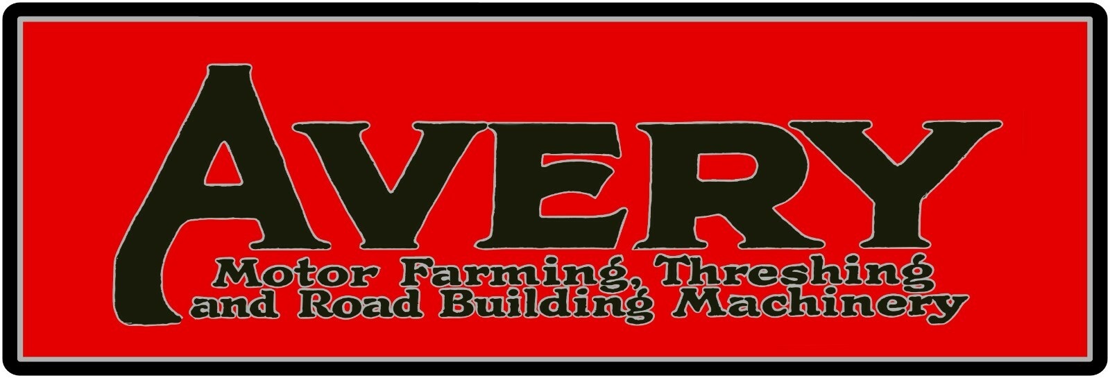 Avery Tractors & Farm Machinery Sign – 16″ x 48″ USA STEEL XL Size – 8 POUNDS!