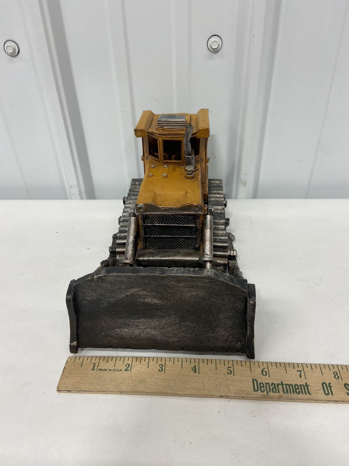 Vintage Bulldozer Metal Scale Model 10″ Collector Construction Bulldozer