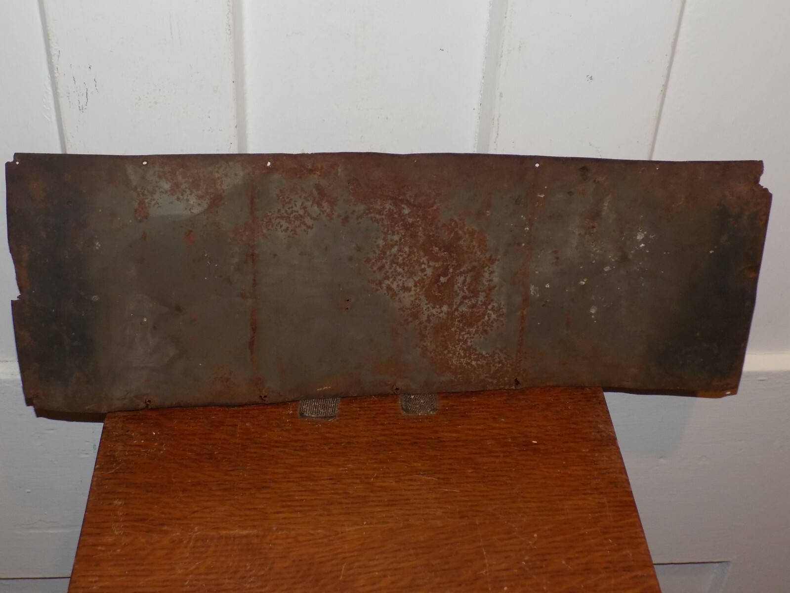 Vintage Sowing Table for Grain Tin Tacker Sign