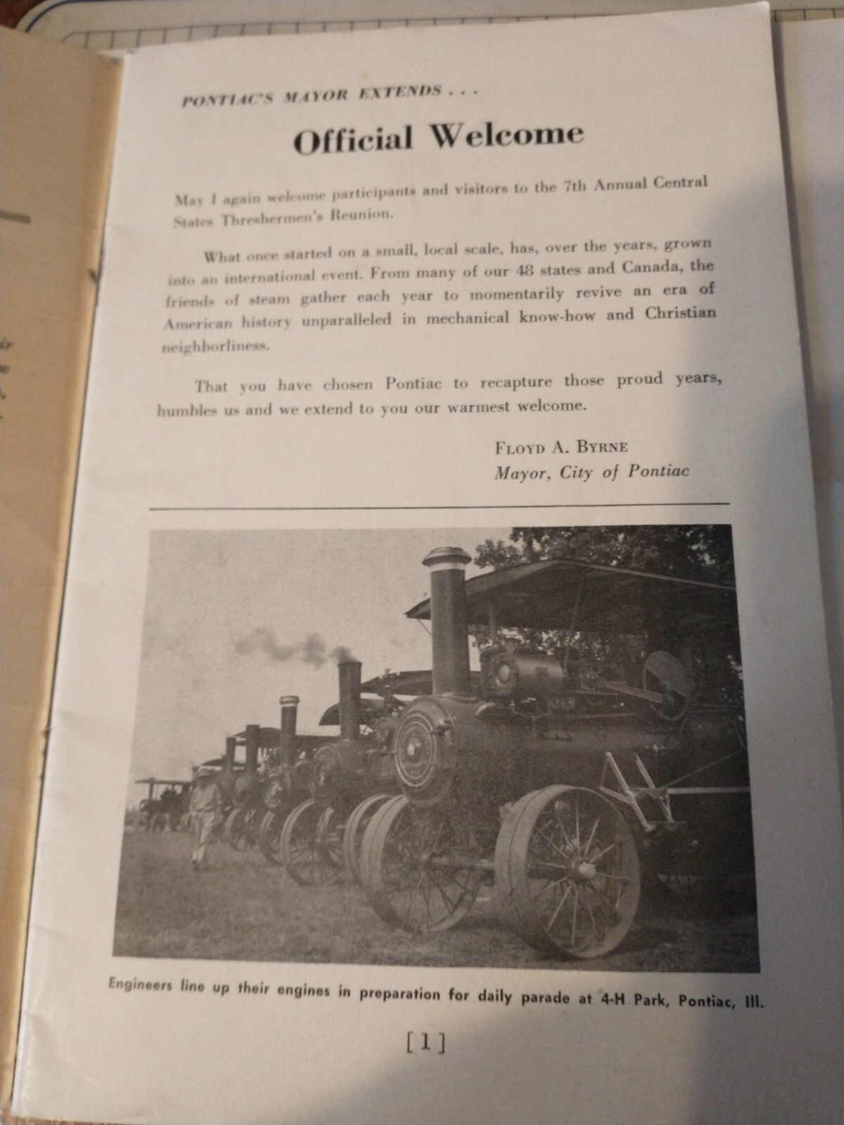 Threshermen’s Reunion 1955 Central States Official Program Pontiac Illinois