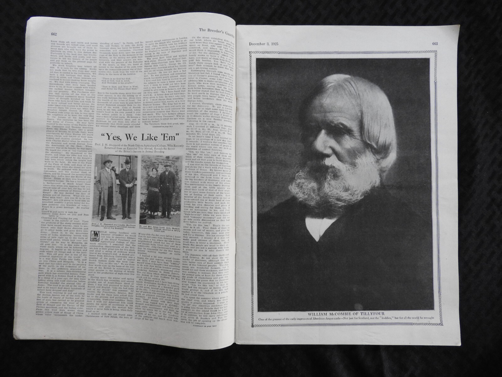 1925 Breeder’s Gazette Magazine – cattle rancher farmer horse show VERY GOOD