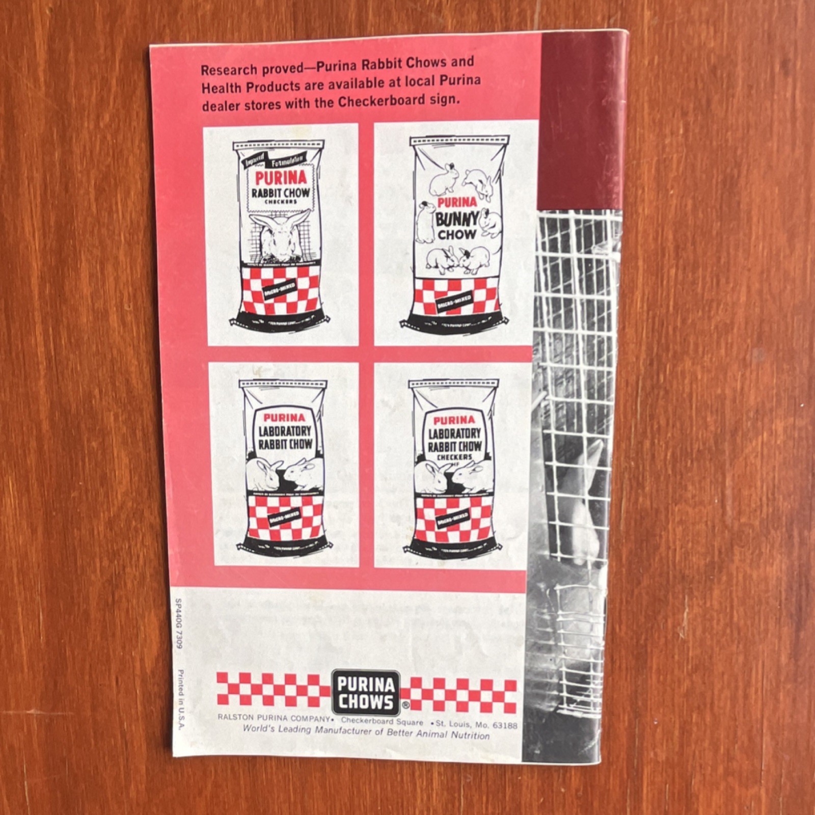 Purina Rabbit Book Brochure 1979 Original Agriculture Advertising