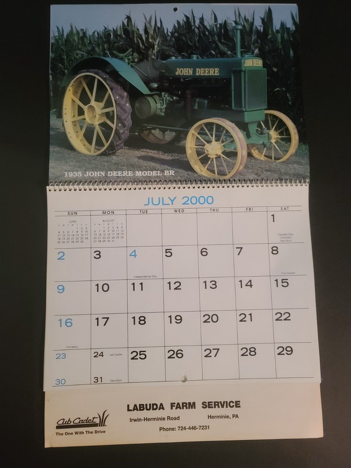 Vintage Year 2000 Labuda Farm Service Herminie Pa Classic Farm Tractors Calendar