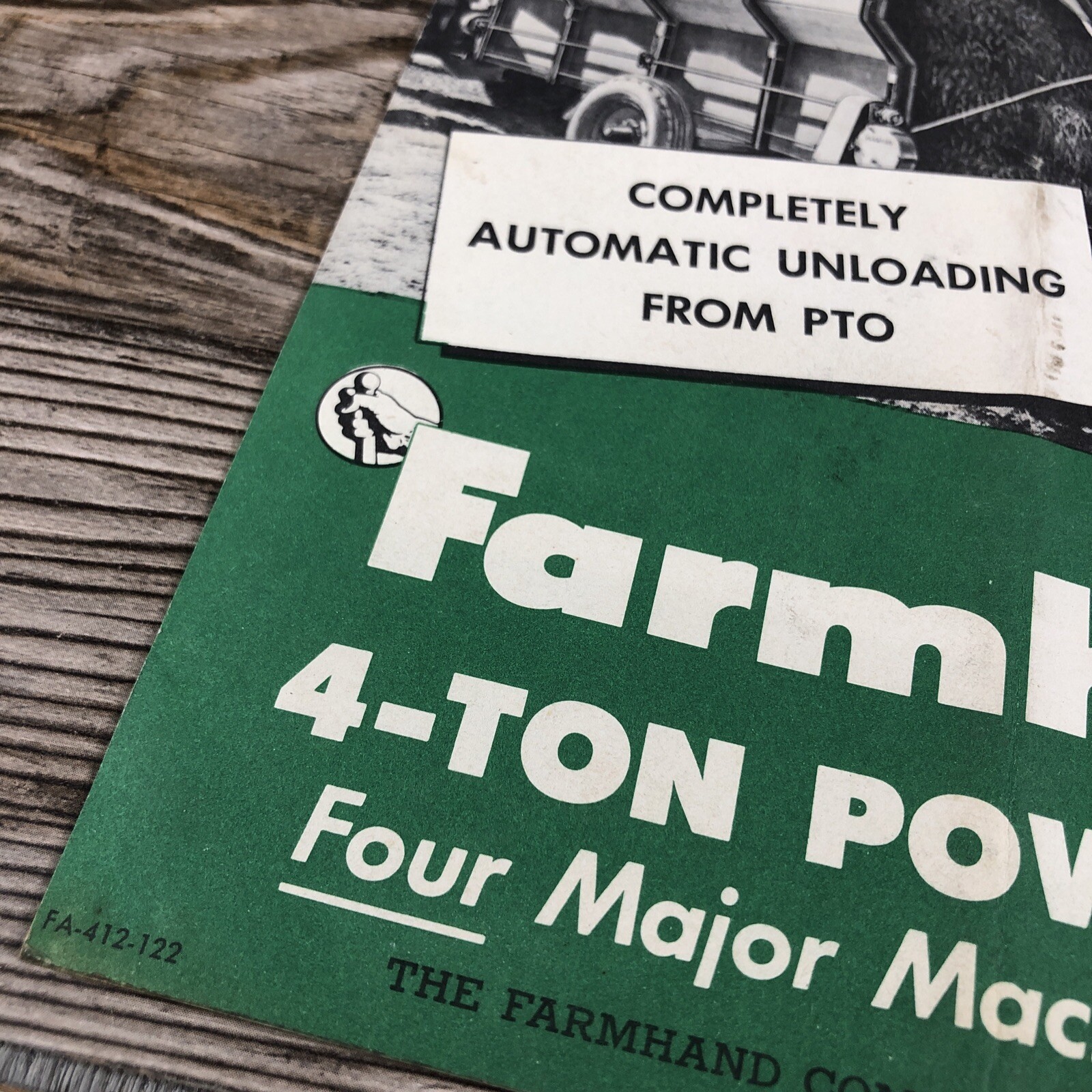 The Farmhand Company 4-Ton Power Box Farming Advertising Brochure Pamphlet