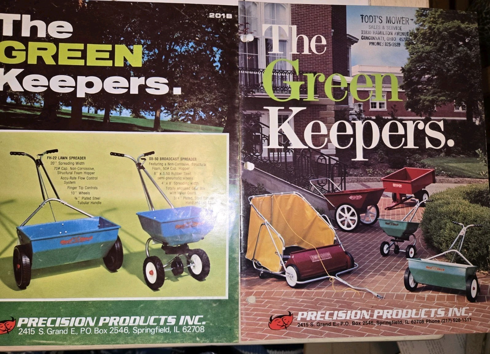 PRECISION PRODUCTS “THE GREEN KEEPERS” SPREADERS AND SWEEPERS BROCHURES