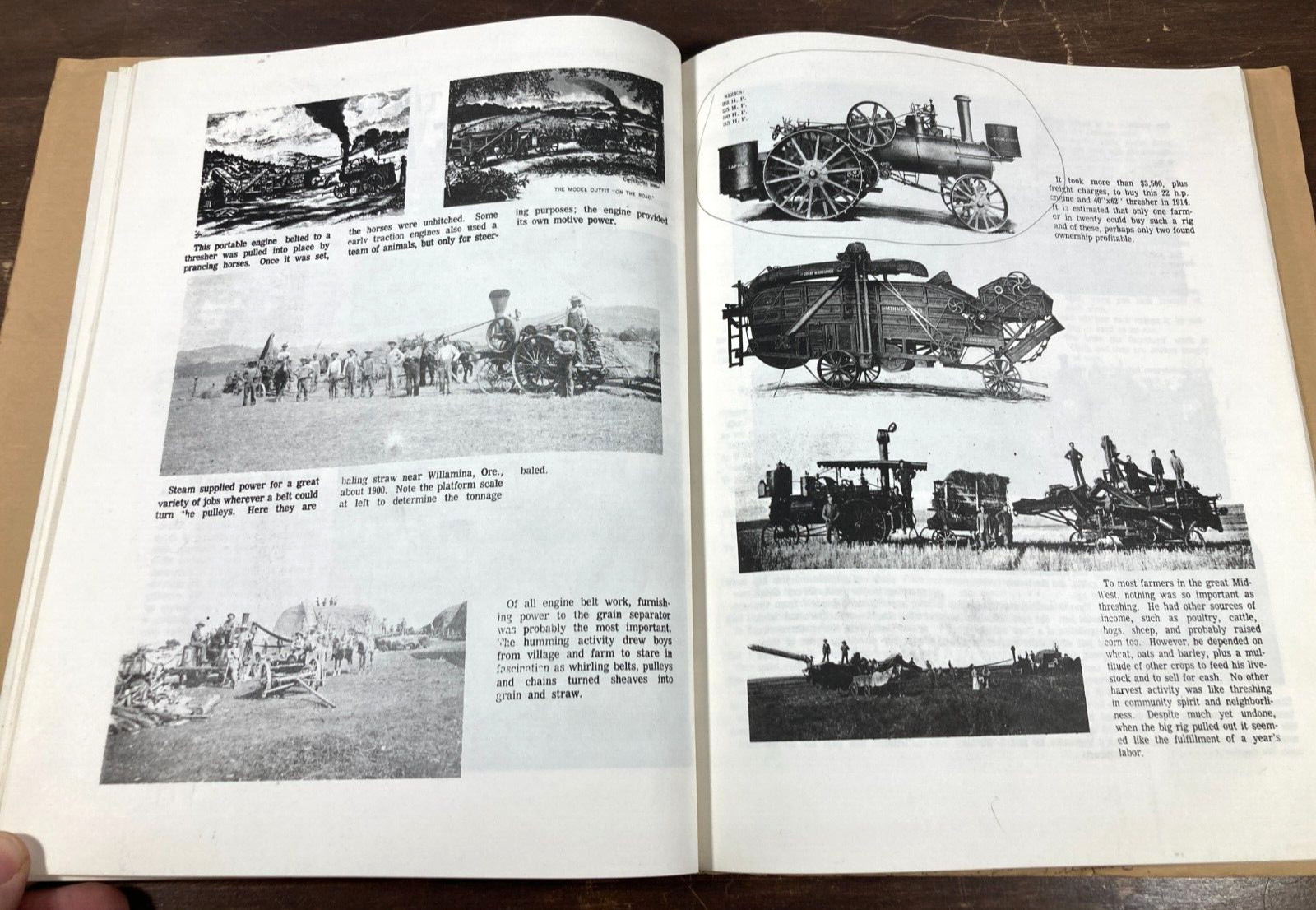 Meanwhile Down on the Farm Al Herman Signed 1971 Farming Steam Tractors Old Ads