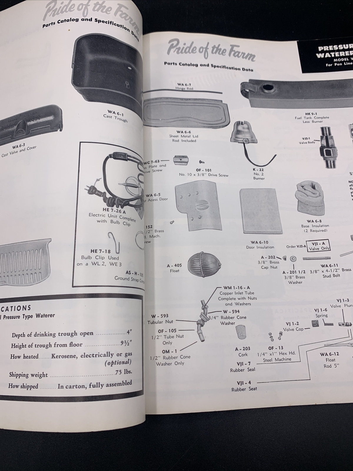 1960’s Hawkeye Steel Prod. Pride Of The Farm Repair Parts Catalog Waterloo Iowa