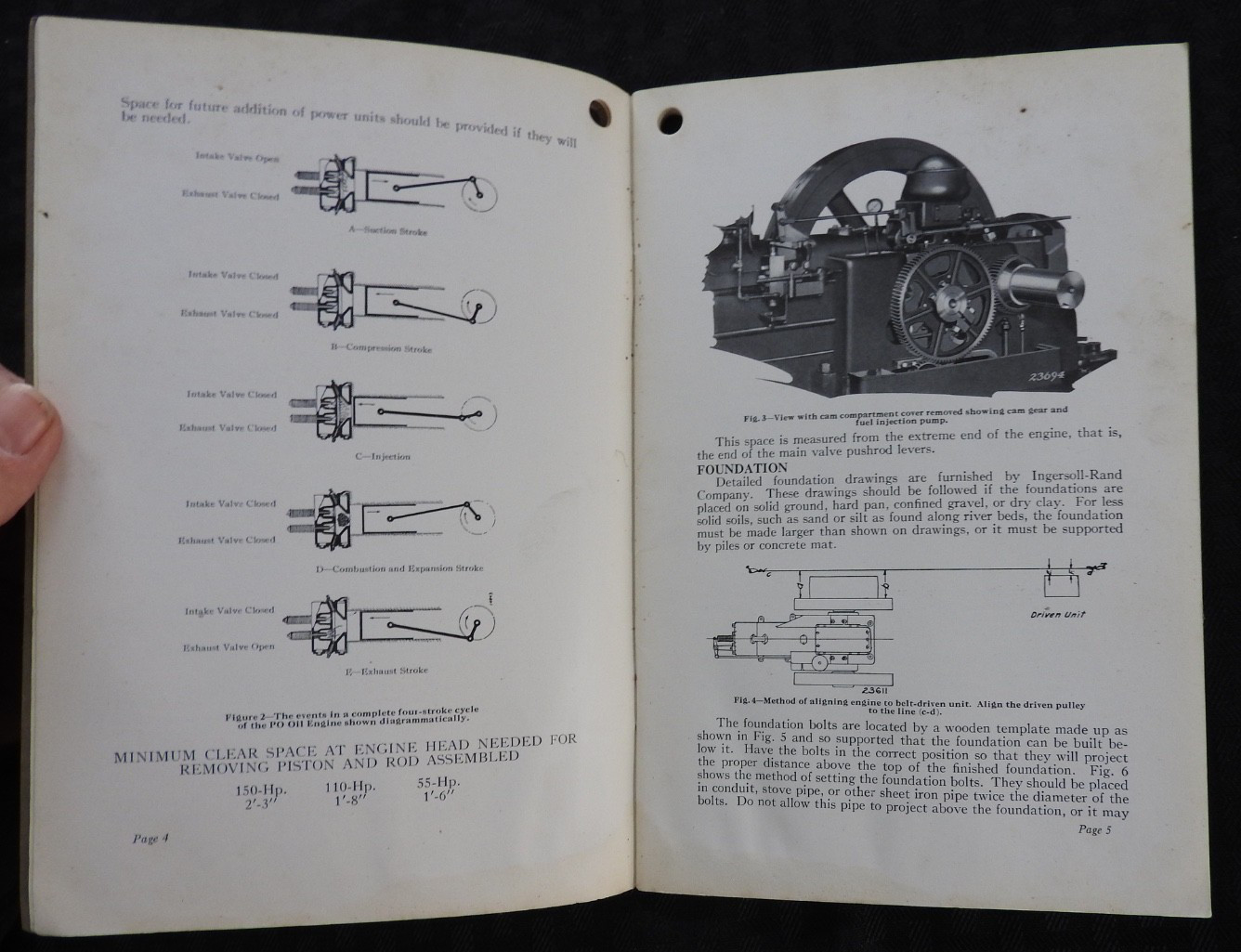 1927 Ingersoll-Rand “TYPE PO” Hit-N-Miss Oil Engines Operators Manual ORIGINAL!