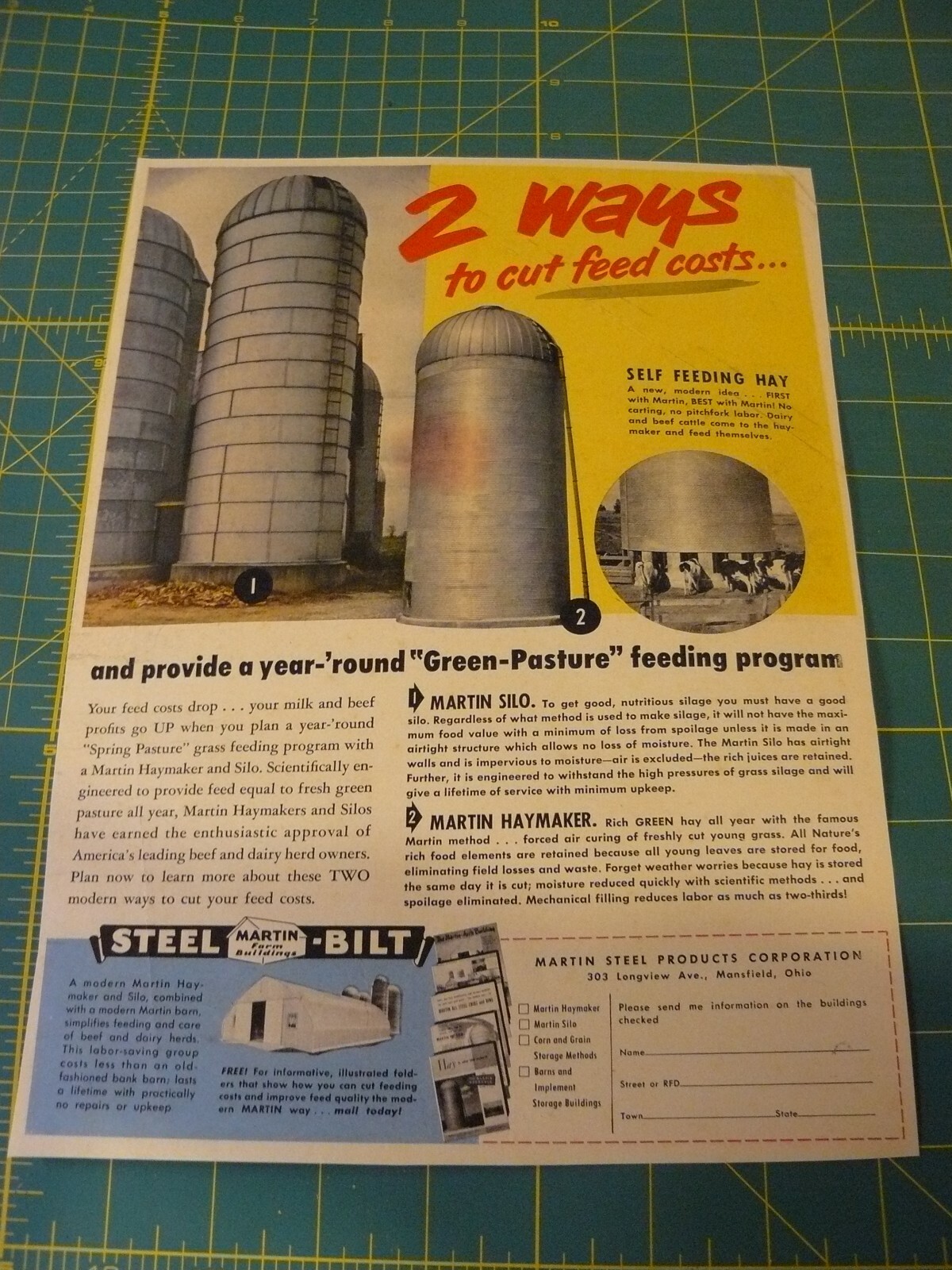 The FARM QUARTERLY -AD- SPRING 1951 – STEEL-BILT SILOS YR. ROUND / MANSFIELD, OH
