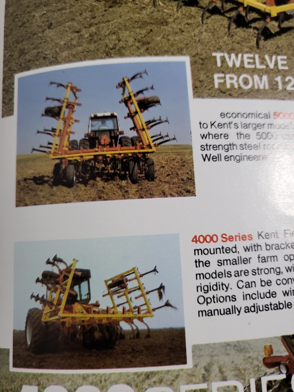 1970s Kent 4000 5000 6000 7000 Series Field Cultivators BROCHURE John Deere IH