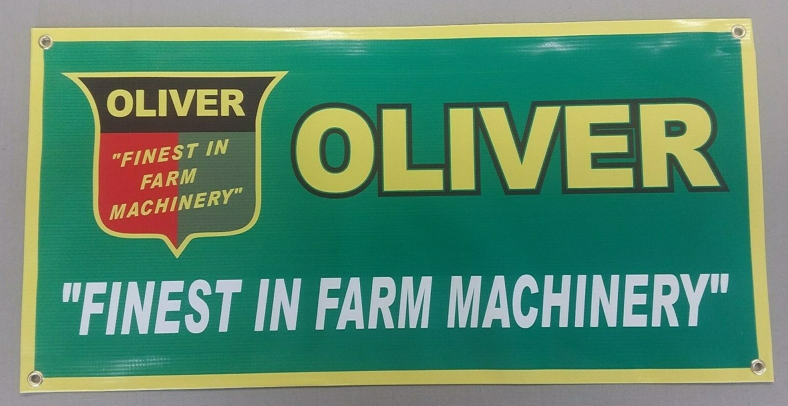 OLIVER “FINEST IN FARM MACHINERY” BANNER – 48″ X 24″
