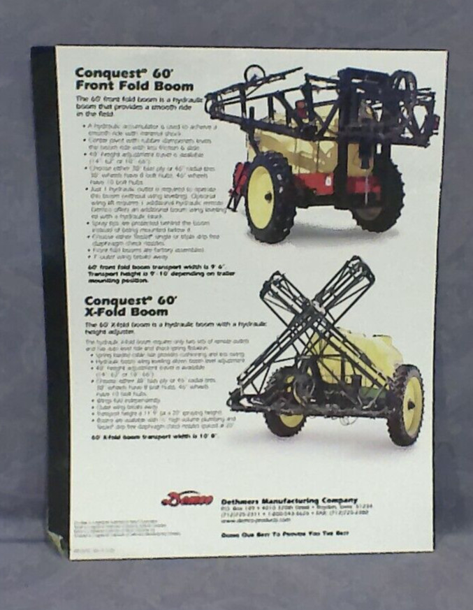 Conquest “A Flagship Sprayer For A Progressive Age” Demco Sales Brochure