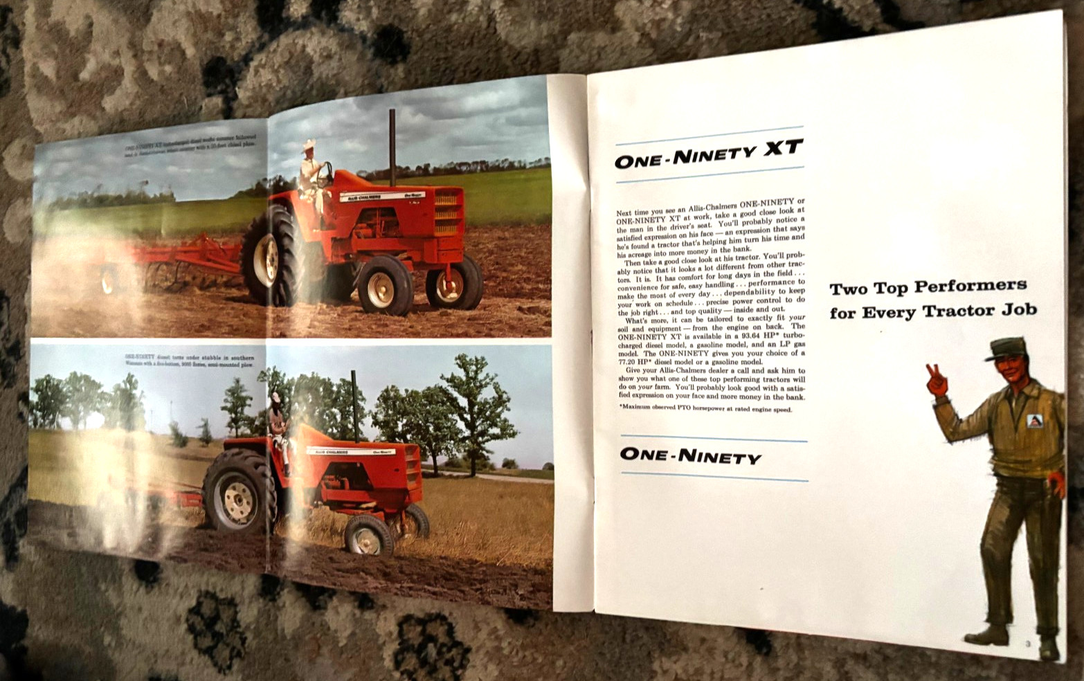 Allis Chalmers 190XT 190 Tractor For 1967 Brochure DCPA26