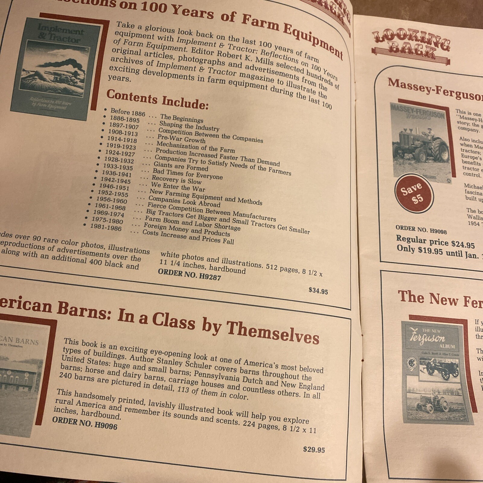 Looking back, old town Farm and catalog