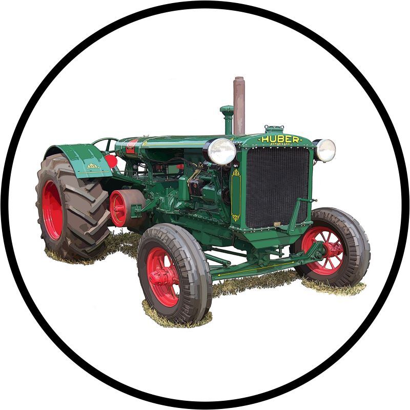 Huber Model HK Tractor NEW Metal Sign 28″ Dia. Round AMERICAN STEEL