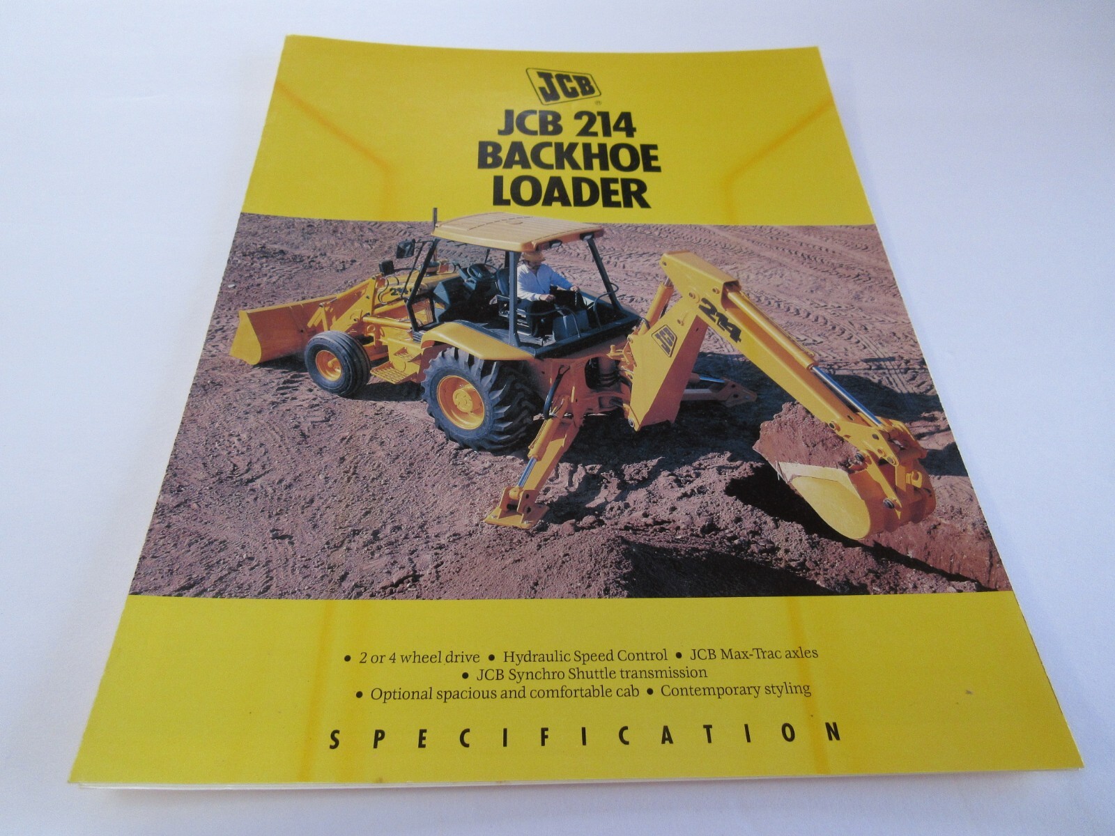 JCB 214 Backhoe Loader Sales Brochure 8 Page