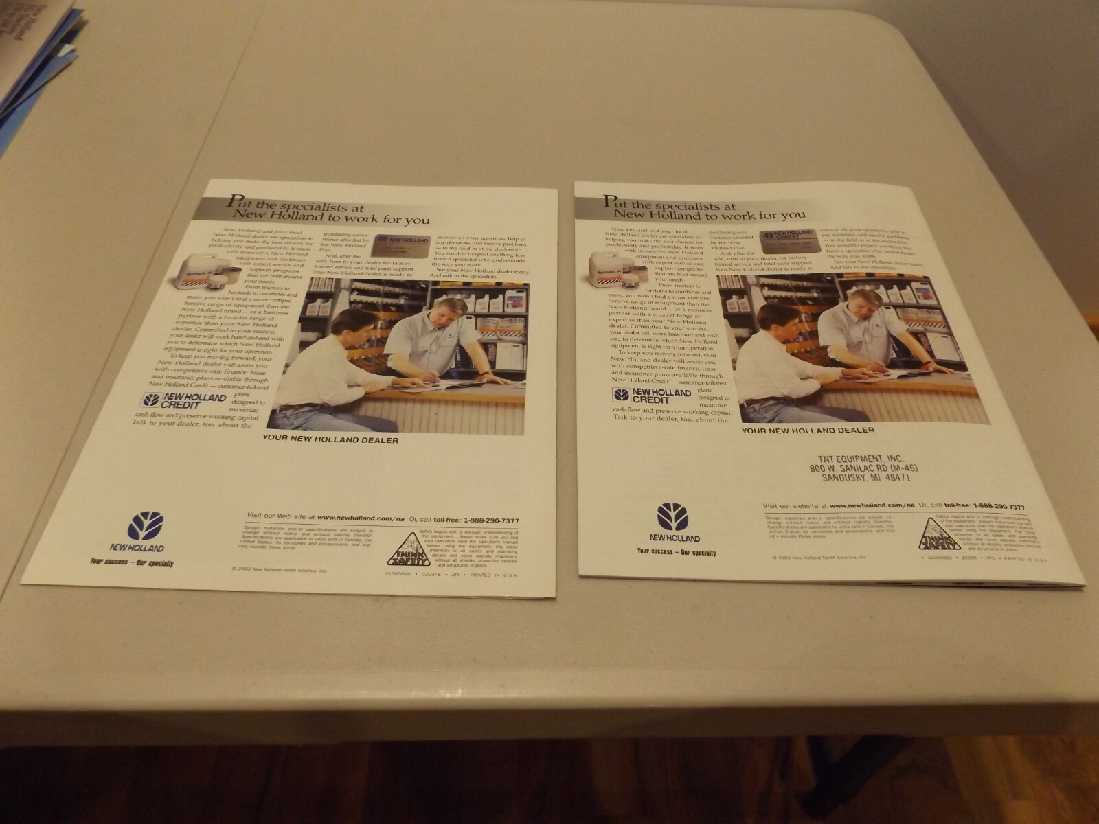 2-pc. NEW HOLLAND BOOMER COMPACT TRACTORS, LIT # 31001882, 31003010 2003