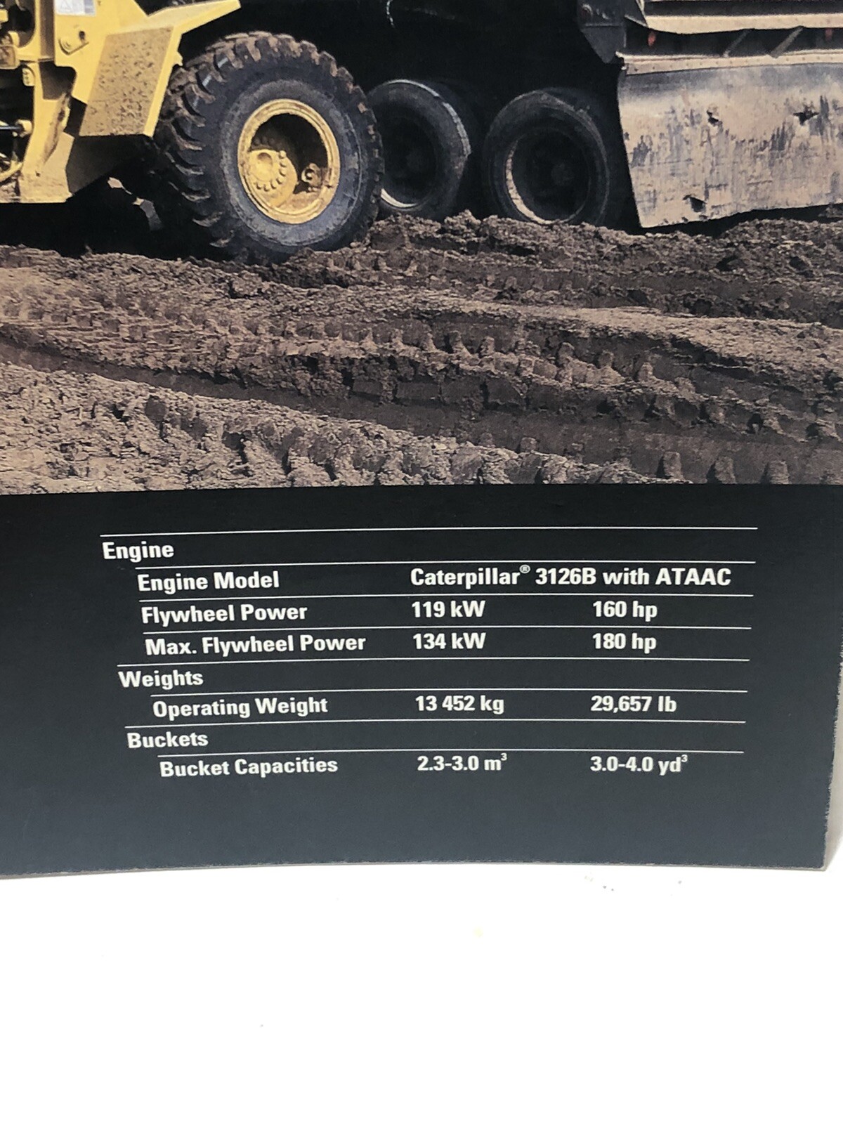 2003 CAT Caterpillar 938G Series II Wheel Loader Specs Sales Brochure
