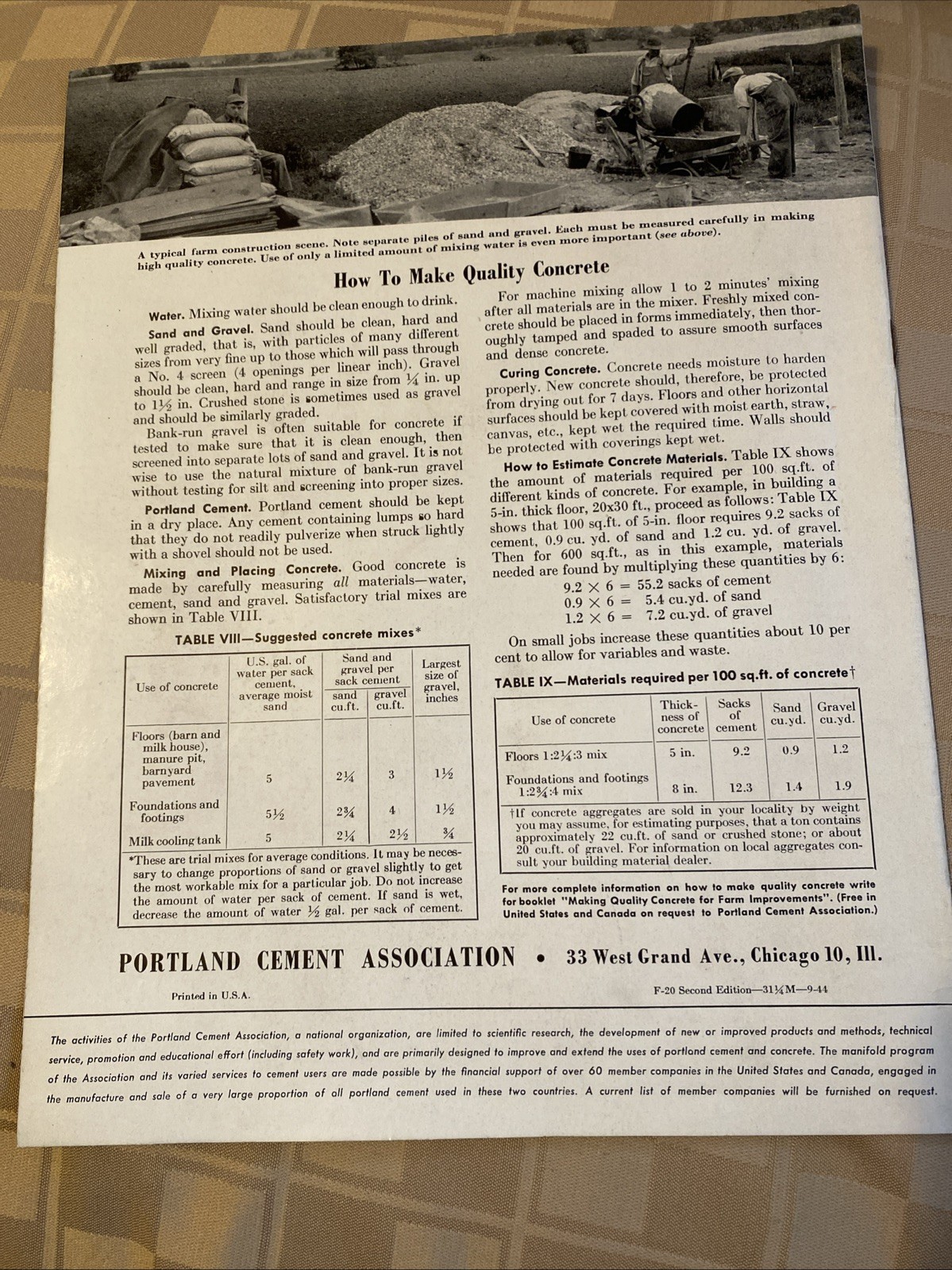 Vintage Farming Using Concrete Booklets Lot