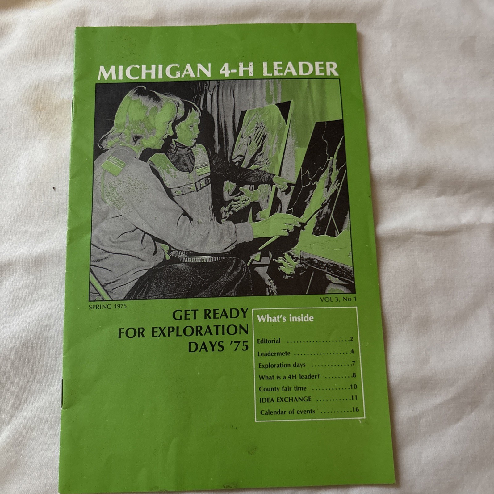 1975 Michigan 4-H Leaders’ Manual MSU Pamphlet Get Ready For Exploration