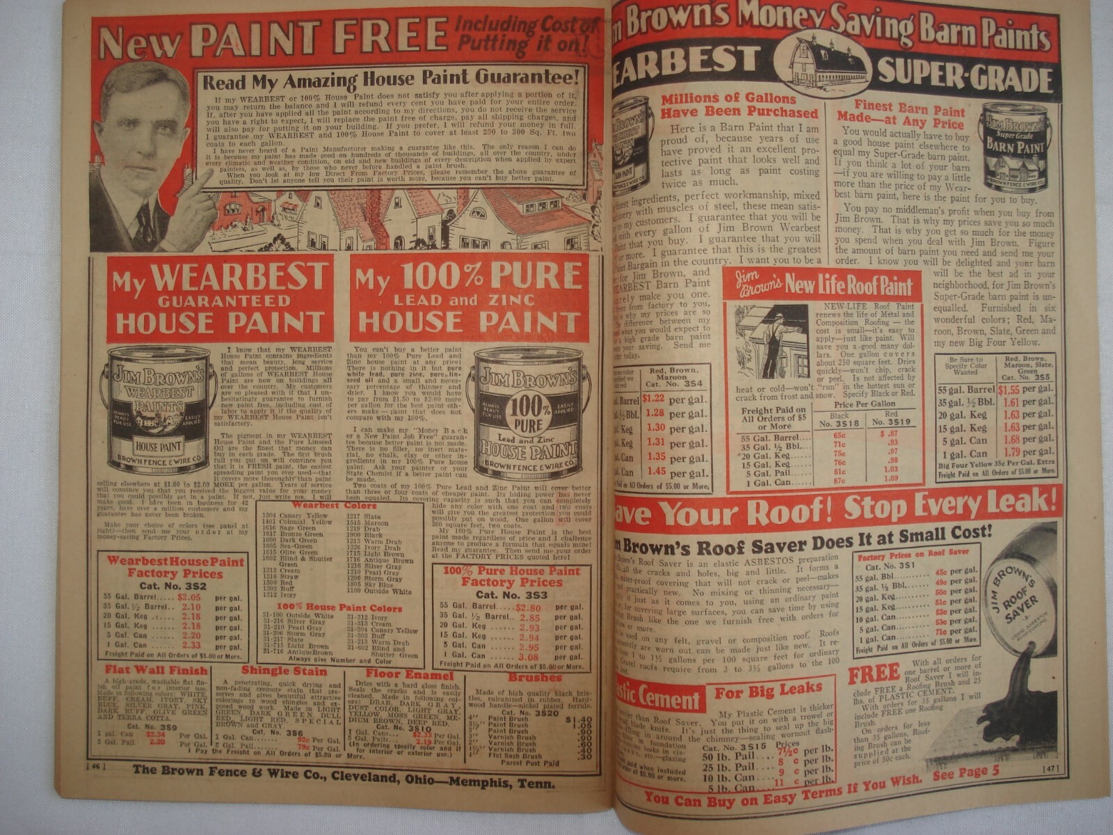 1920’S CATALOG BROWN FENCE & WIRE BARGAIN BOOK AGRICULTURAL FARM