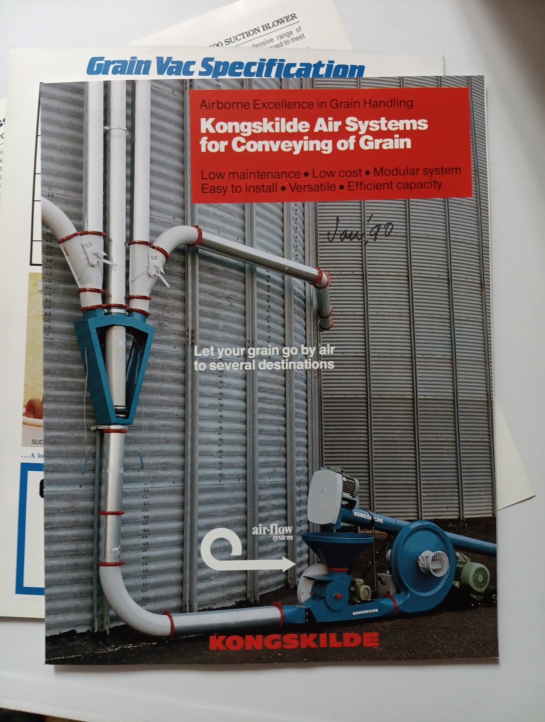 1990s Kongskilde Grain Blowers Vac Air Systems Sales Brochures Lot Of 3