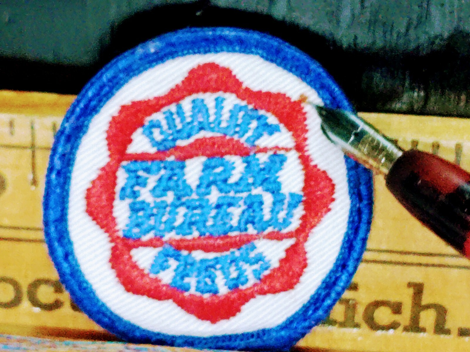 Vintage Farm Bureau Quality Feeds Embroidered Sew on Patch 2″, Agricultural GUC
