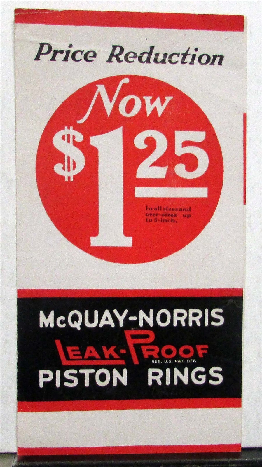 1930s McQuay Norris Leak Proof Piston Rings Pricing Features Sales Folder