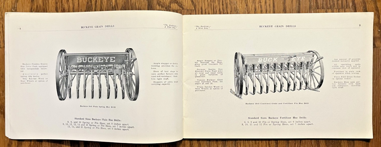 Buckeye Grain Drills Grass Seed & Fertilizer Sowers American Seeding Machine Co