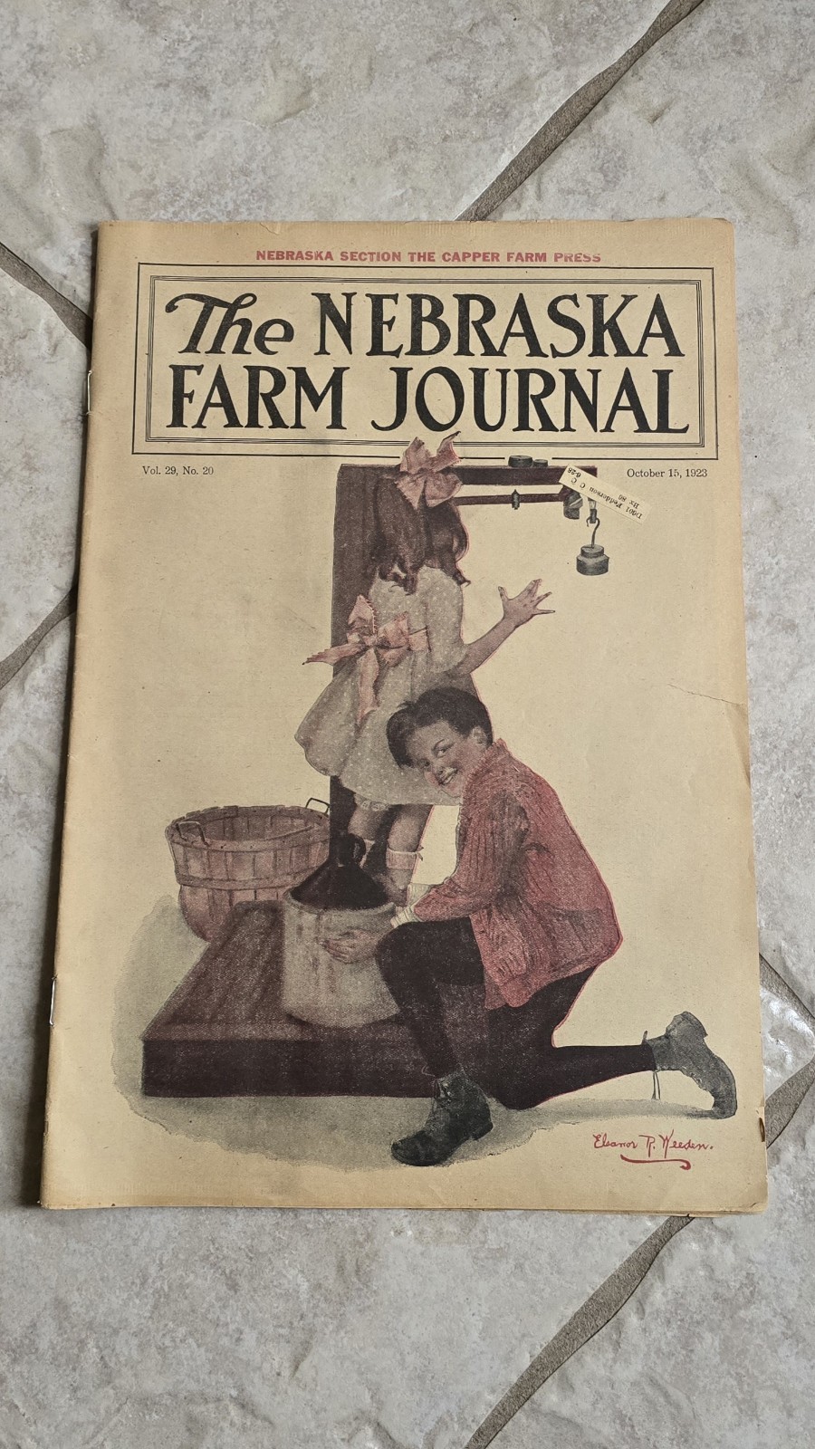 14 Lot/Rare 1923-1924 Nebraska Farm Journals-Capper Farm Press-Vintage Color Art