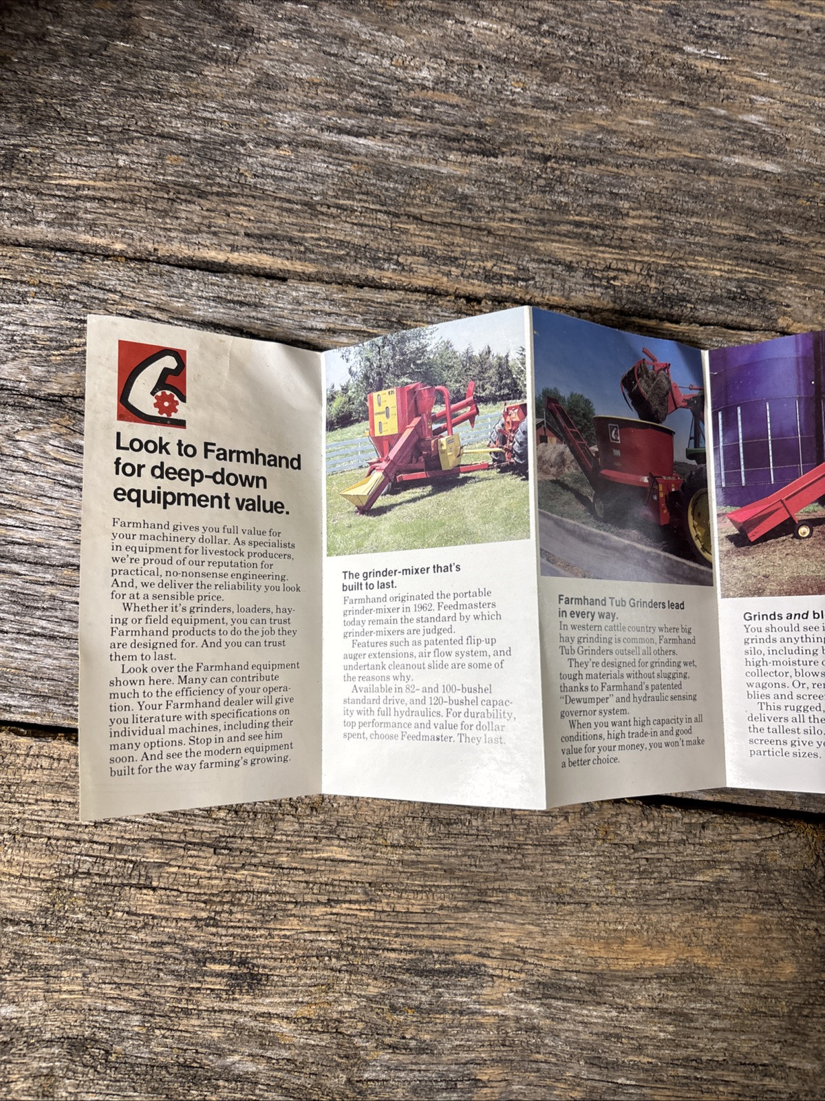 Farmhand Salesman Pocket Brochure Loaders Grinding Equipment Spreader Hay Tools