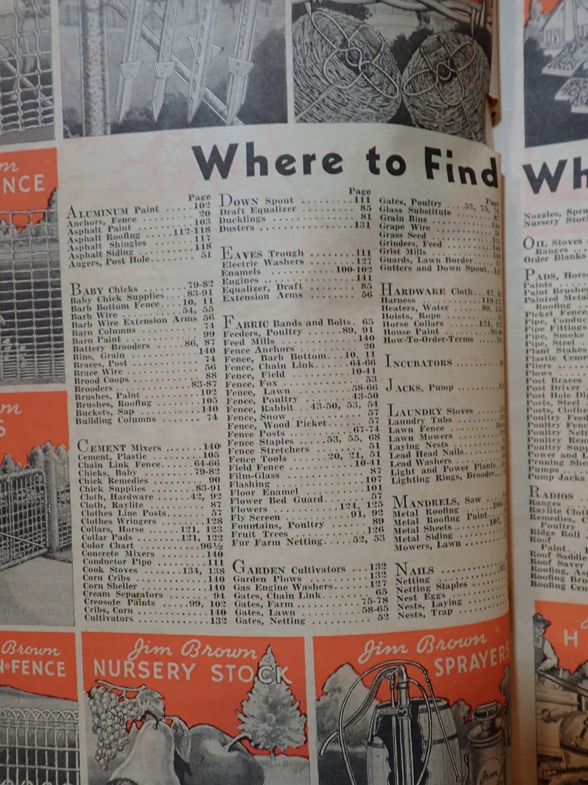 1937 JIM BROWN’S FENCE & BARB WIRE PAINT HORSE HARNESS STOVE FARMING CATALOG