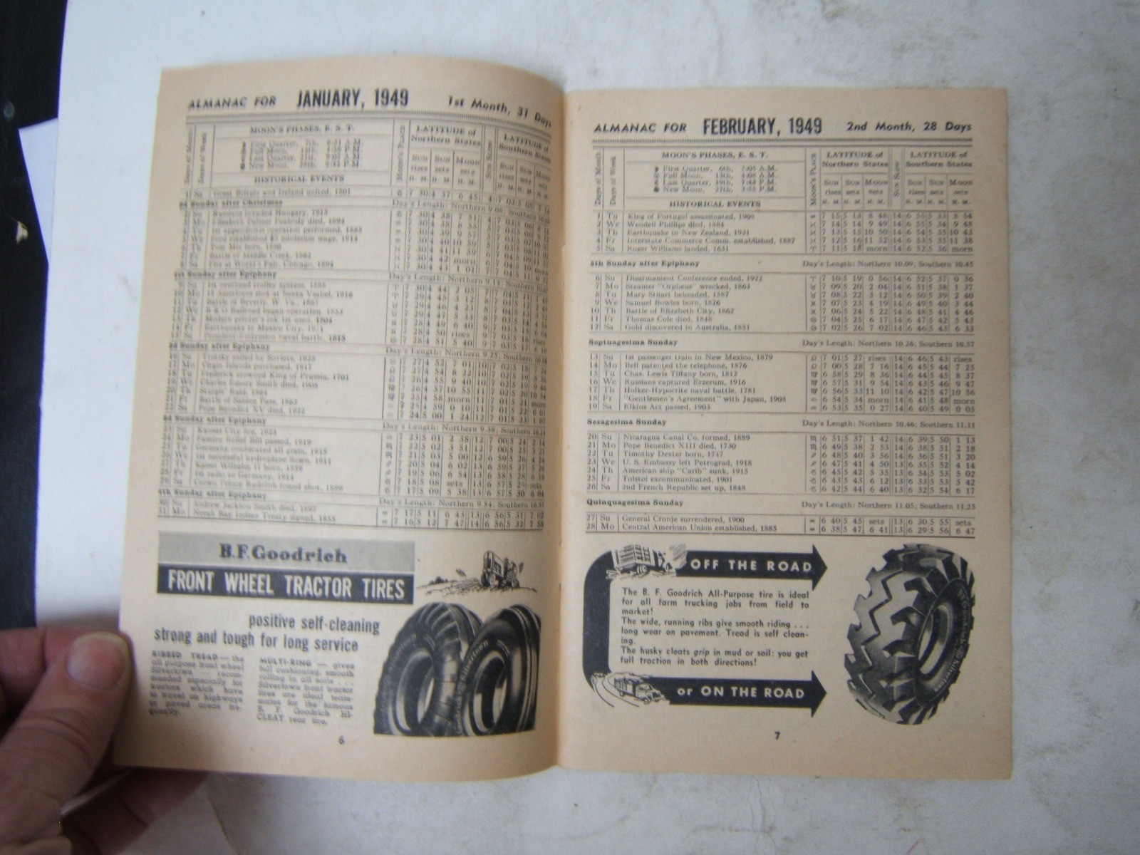 B F Goodrich Farmer’s Handbook and Almanac 1949 Good Condition
