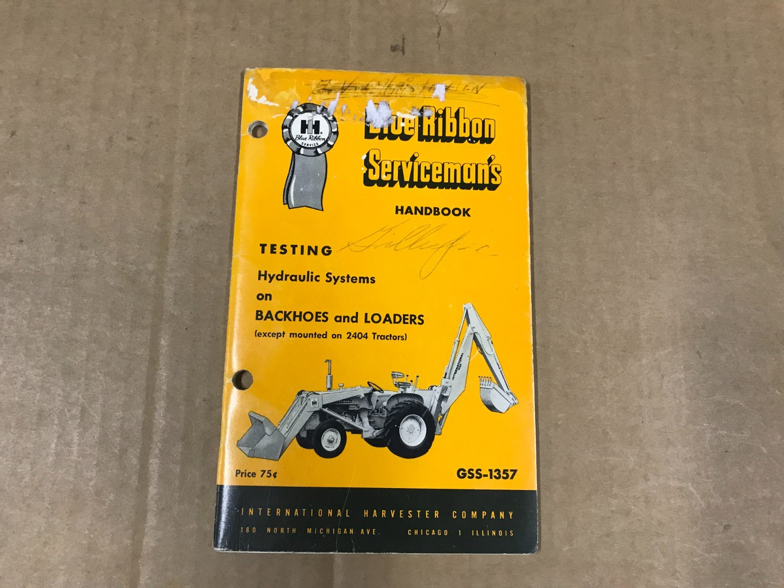 Vintage Blue Ribbon Serviceman’s Handbook- Testing Hydraulic Systems On Backhoes