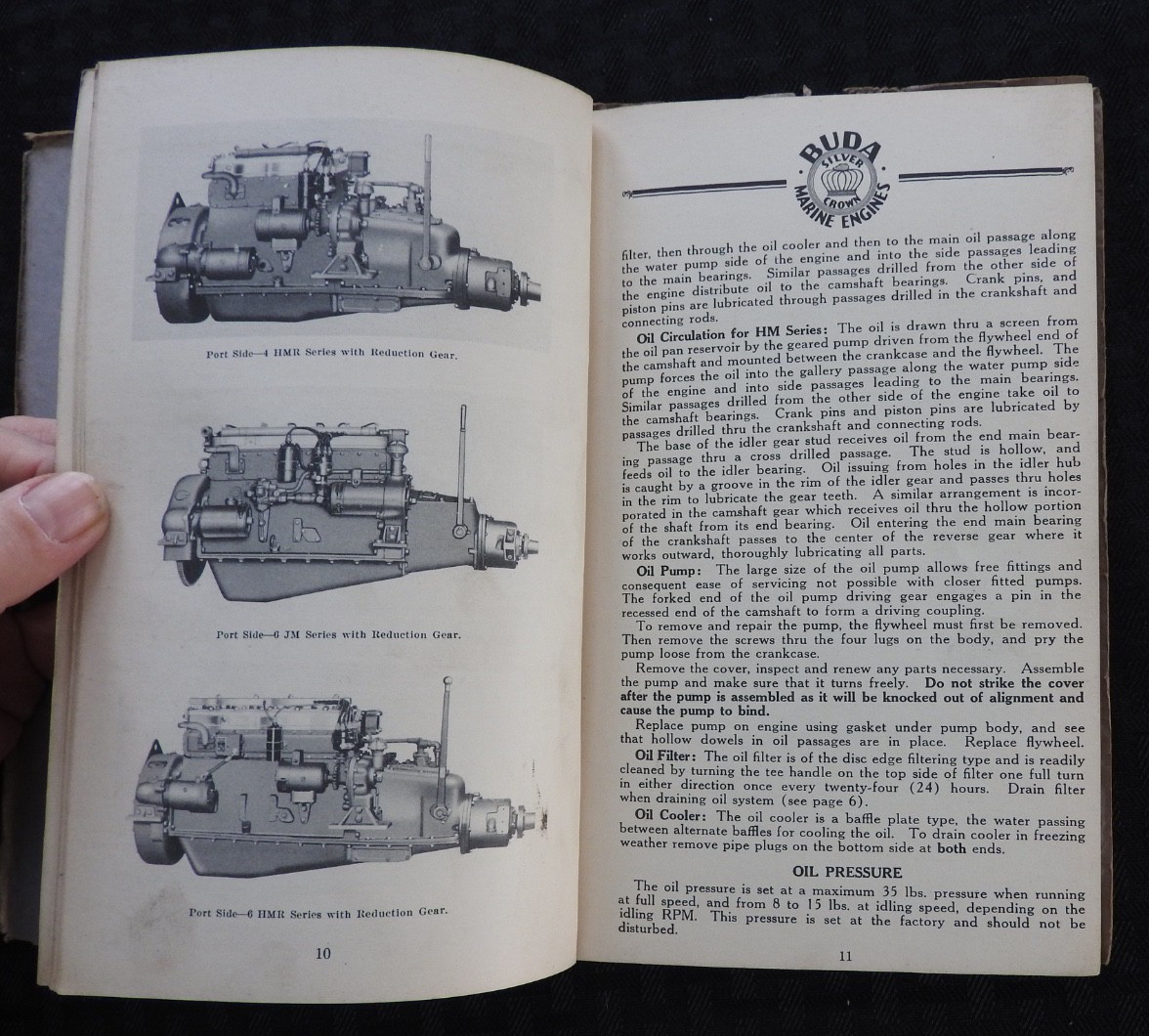 1936 Buda “Silver Crown” Marine Engines Operators Installation Manual ORIGINAL!