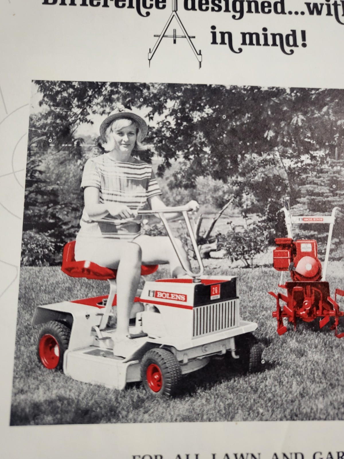 Vintage 1968 Bolens 8724 SUBURBAN 24 RIDING MOWER MOWER MUSTANG TILLER BROCHURE