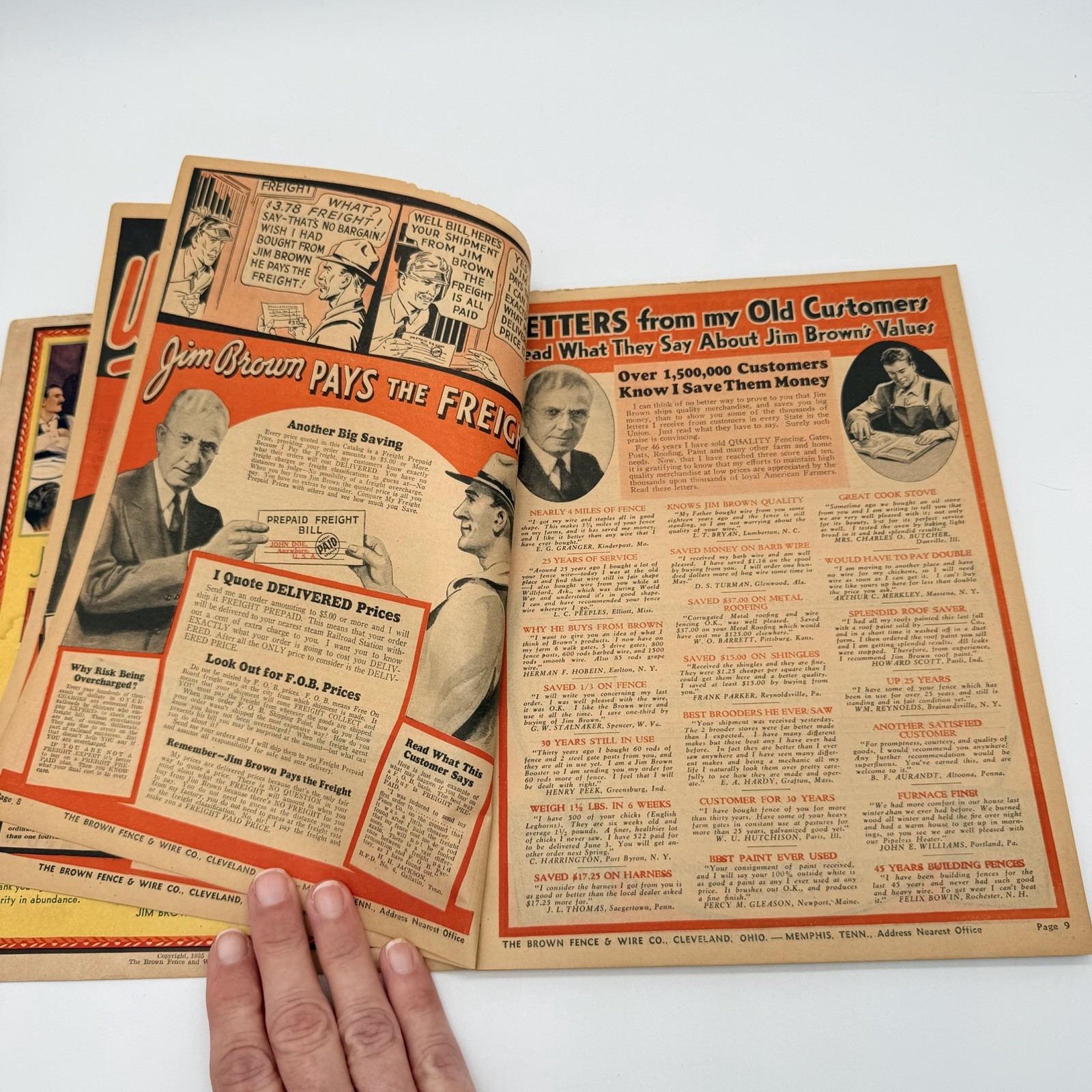 JIM BROWN’S 1935 BARGAIN BOOK – THE BROWN FENCE & WIRE CO.- Catalog