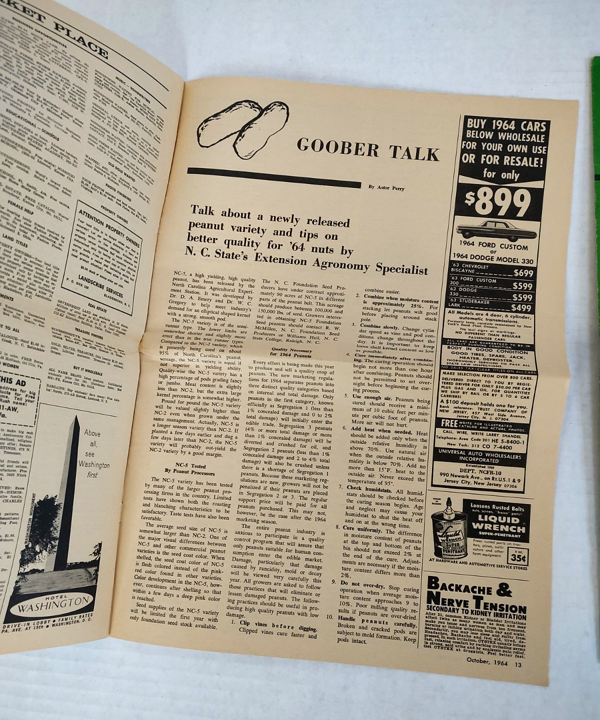 2 Vintage 1964 North Carolina Farm and Ranch Newsletters Articles Advertising