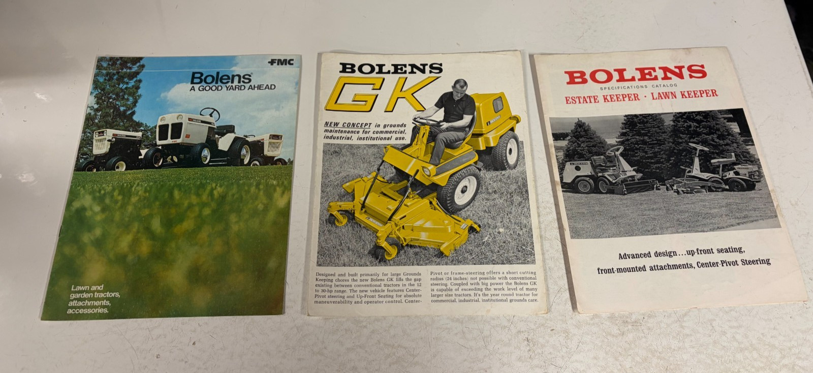 3 – Bolens and FMC Garden Tractor Dealers Sales Brochure Vintage 1970’s 1960’s