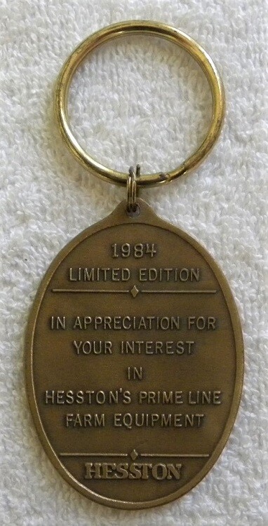 1984 Hesston’s Prime Line Farm Equipment, 980DT Tractor KEYCHAIN, Unused