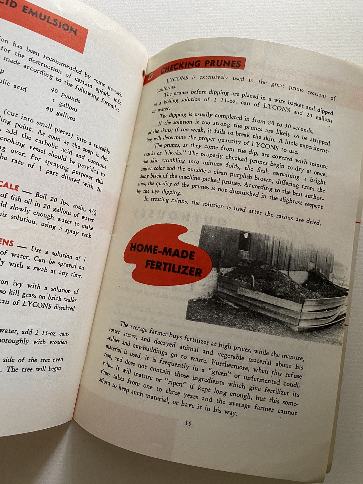 LYCONS The Farmers Friend, New Flake Lye Vintage Handbook Holly Products 1930’s