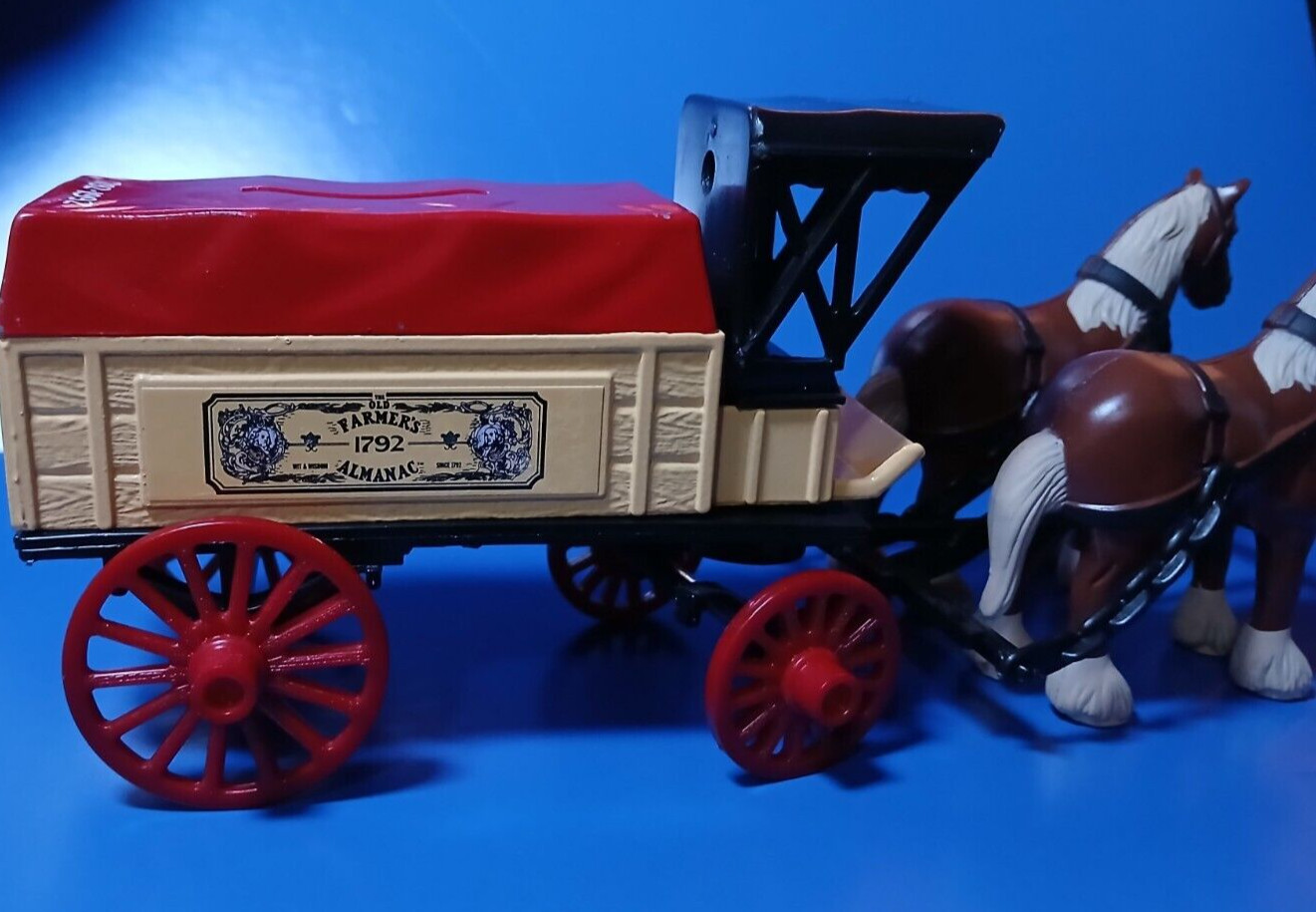 ERTL🔥Farmer’s Almanac🪙Horse and Delivery Wagon Bank🪙