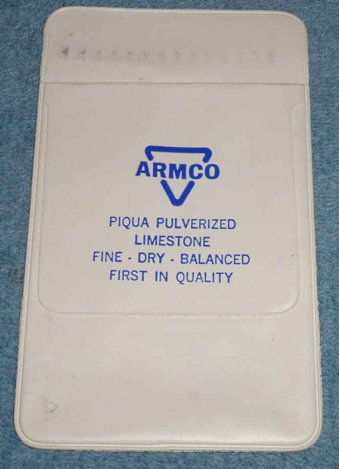Lot of 4 Vintage 1970s Pocket Protectors Armco Piqua Pulverized Limestone Ohio
