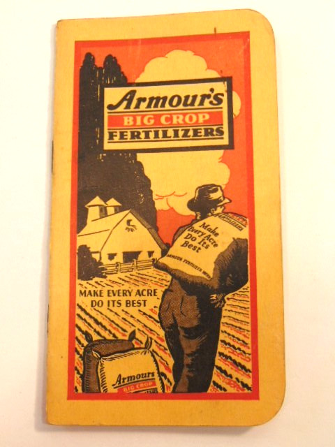 1939-40 Armour’s Big Crop Fertilizers advertising notebook