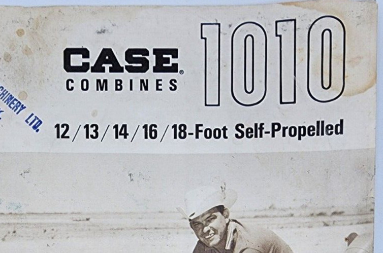 J. I. Case Co 12 13 14 16 18 Foot 1010 Combines Sales Salesman Brochure 18pgs