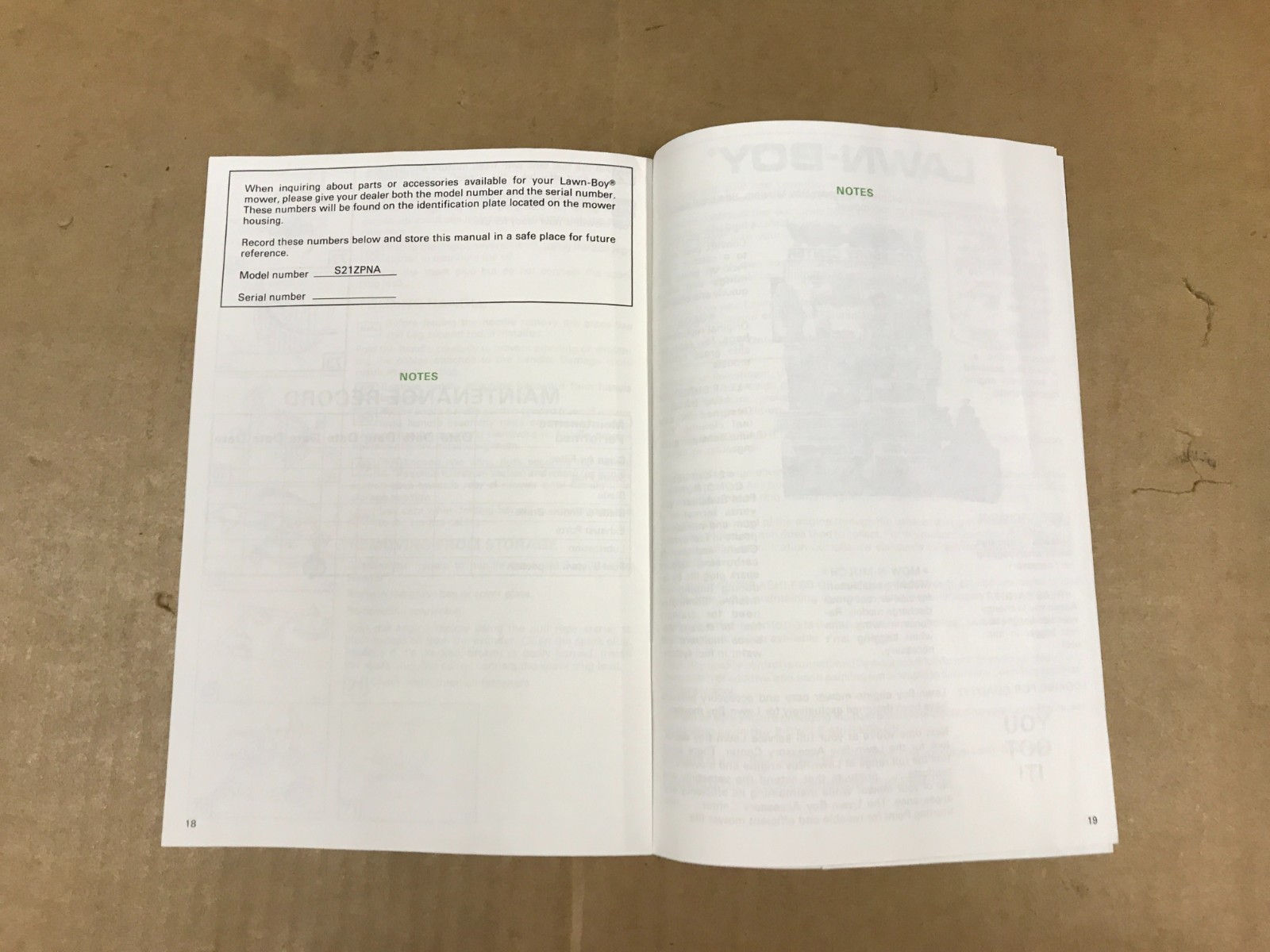 Vintage Lawn-Boy S-Series 21″ Push Flywheel Brake System – Operator’s Manual