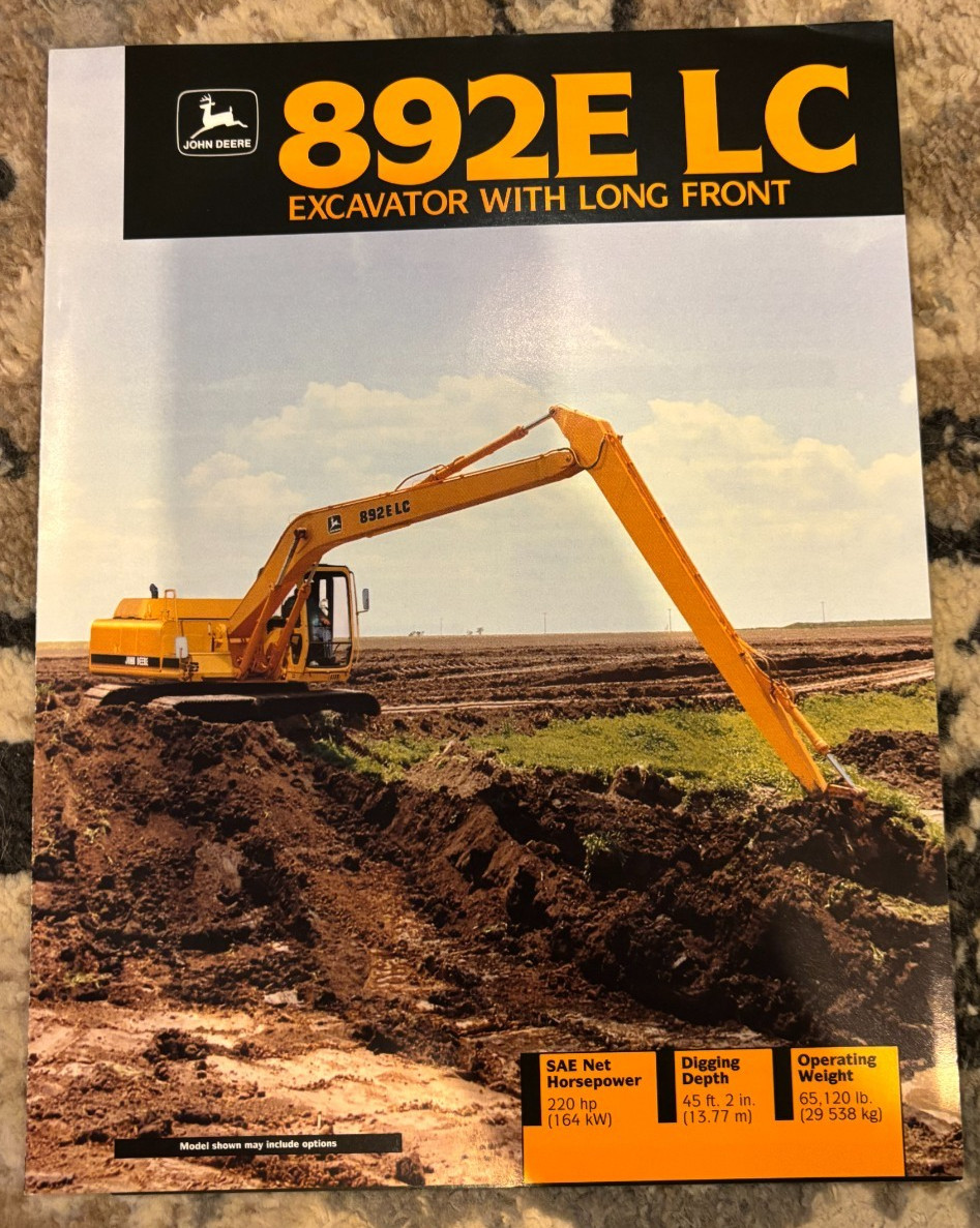 John Deere 892E LC Excavator With Long Front For 1994 Brochure CWPA26