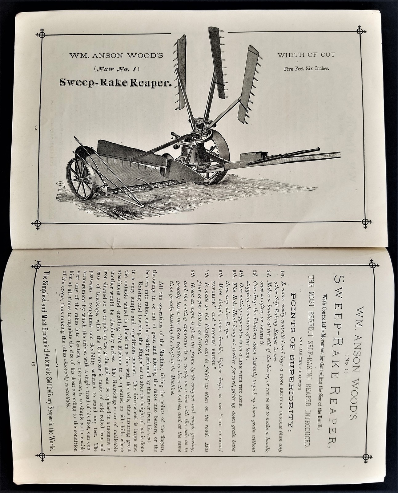 1877 antique EAGLE MOWERS CATALOG agriculture Wm Anson Wood oldtown me BACHELDER